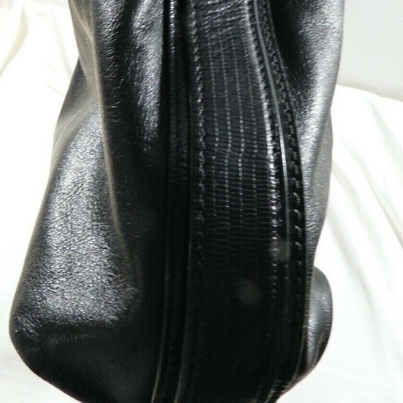 Coach Black Leather Shoulder arm  bag purse - Picture 7 of 12